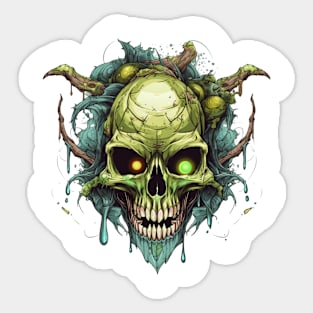 spooky skull demon Sticker